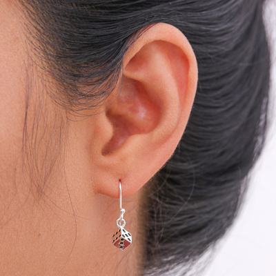 Ohrhänger aus Sterlingsilber - Handgefertigte Würfel-Ohrringe aus Sterlingsilber aus Thailand