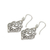 Sterling silver dangle earrings, 'Arabesque' - Thai Handmade Ornate Sterling Silver Dangle Earrings (image 2b) thumbail