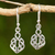 Sterling silver dangle earrings, 'Celtic Dara Knot' - Hand Crafted Thai Celtic Oak Root Theme Silver Earrings thumbail