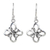 Sterling silver dangle earrings, 'Endless Ribbon' - Hand Crafted Thai Sterling Silver Dangle Hook Earrings (image 2a) thumbail