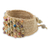 Agate wristband bracelet, 'Life in Pai' - Hand Crocheted Wristband Bracelet with Multi Color Agates (image 2b) thumbail