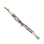 Brass and quartz beaded bracelet, 'Violet Elephant' - Thai Purple Quartz Beaded Elephant Charm Bracelet (image 2b) thumbail