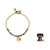 Jasper beaded bracelets, 'Stylish Elephants' (pair) - Jasper and Elephant Charm on Pair of Brass Beaded Bracelets