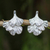 Sterling silver flower earrings, 'Ginkgo Inspired' - Sterling Silver Leaf Shaped Button Earrings from Thailand (image p241784) thumbail