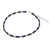 Lapis lazuli beaded necklace, 'Navy Rose' - Lapis Lazuli Red Quartz and Sterling Silver Thai Necklace (image 2b) thumbail