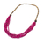 Wood beaded necklace, 'Pink Muse' - Hot Pink Wood Beaded Necklaced Handcrafted in Thailand (image 2b) thumbail