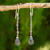 Labradorite dangle earrings, 'Lady' - Handmade Labradorite and Sterling Silver Dangle Earrings (image 2) thumbail