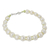 Cultured pearl and peridot beaded bracelet, 'Purest Nature' - White Pearls and Peridot Hand Crafted Bracelet from Thailand