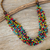 Wood beaded necklace, 'Rainbow Muse' - Wood Beaded Necklace Artisan Crafted Jewelry (image 2) thumbail