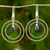 Gold plated amethyst dangle earrings, 'Rippling Beauty' - Gold Plated Sterling Silver Earrings with Amethyst