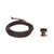 Onyx wrap bracelet, 'Surin Night' - Onyx and Leather Wrap Bracelet with Hill Tribe Silver Clasp