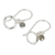 Labradorite dangle earrings, 'Rustic Modern' - Hand Made Sterling Silver Earrings with Labradorite