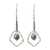 Cultured pearl dangle earrings, 'Sea Treasure' - Grey Pearls on Sterling Silver Artisan Crafted Earrings