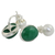 Cultured pearl and quartz drop earrings, 'Moonlit Iridescence' - White Pearls and Green Quartz Earrings from Thailand (image 2b) thumbail