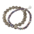 Stretch-Armband aus Zuchtperlen und Rauchquarz - Rauchquarz- und Perlen-Stretch-Armband mit Silberanhänger