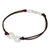 Leather and sterling silver bracelet, 'Infinite Friendship in Brown' - Sterling Silver and Brown Leather Bracelet from Thailand (image 2b) thumbail