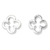 Sterling silver stud earrings, 'Four-Leaf Clover' - Thai Fair Trade Sterling Stud Earrings (image 2a) thumbail