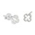 Sterling silver stud earrings, 'Four-Leaf Clover' - Thai Fair Trade Sterling Stud Earrings (image 2b) thumbail