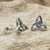 Sterling silver stud earrings, 'Celtic Trinity' - Handcrafted Celtic Trinity Knot Sterling Silver Earrings thumbail