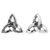 Sterling silver stud earrings, 'Celtic Trinity' - Handcrafted Celtic Trinity Knot Sterling Silver Earrings (image 2a) thumbail