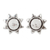 Sterling silver stud earrings, 'Acorn Star' - Acorn Theme Fair Trade Silver Stud Earrings (image 2a) thumbail