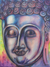 'Thailand's Peacefulness' - Thailand Buddha Portrait in Blue and Violet