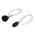 Gold accent onyx dangle earrings, 'Effortless Glam' - Black Onyx Artisan Crafted Gold Accent Earrings (image 2b) thumbail