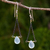 Blue chalcedony dangle earrings, 'Justice' - Handmade Dangle Earrings with Blue Chalcedony (image 2) thumbail
