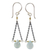 Blue chalcedony dangle earrings, 'Justice' - Handmade Dangle Earrings with Blue Chalcedony thumbail