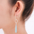 Blue chalcedony dangle earrings, 'Exhilarated' - Blue Chalcedony Dangle Earrings with Hammered Silver (image 2c) thumbail