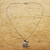 Cultured pearl pendant necklace, 'Charming Pachyderm' - Sterling Silver Elephant Necklace with Cultured Pearl (image 2b) thumbail