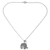 Cultured pearl pendant necklace, 'Charming Pachyderm' - Sterling Silver Elephant Necklace with Cultured Pearl (image 2d) thumbail