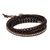 Onyx wrap bracelet, 'Hill Tribe Boheme' - Onyx Beads on Brown Leather Wrap Bracelet from Thailand (image 2c) thumbail