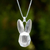 Sterling silver pendant necklace, 'Origami Bunny' - Bunny Rabbit Thailand Handcrafted Silver Pendant Necklace (image 2) thumbail