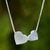 Sterling silver heart necklace, 'A Couple's Heart' - Original Brushed Silver Heart Necklace from Thailand (image 2) thumbail