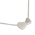 Sterling silver heart necklace, 'A Couple's Heart' - Original Brushed Silver Heart Necklace from Thailand (image 2b) thumbail
