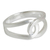 Sterling silver band ring, 'Eternity Knot' - Modern Thai Artisan Crafted Brushed Silver Ring (image 2a) thumbail