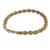 Men's leather bracelet 'Helix Weave in Tan' - Helix Macrame Bracelet Crafted with Tan Leather for Men (image 2b) thumbail