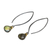 Labradorite dangle earrings, 'Midnight Meadow' - Thai Labradorite Earrings with oxidised Sterling Hooks (image 2b) thumbail