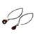 Garnet dangle earrings, 'Sublime Sparkle' - Silver and Garnet Earrings with Gold Vermeil (image 2b) thumbail