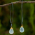 Chalcedony dangle earrings, 'Sublime Blue Sparkle' - Earrings Chalcedony Gold Vermeil Accent Earrings with Silver (image 2) thumbail