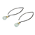 Chalcedony dangle earrings, 'Sublime Blue Sparkle' - Earrings Chalcedony Gold Vermeil Accent Earrings with Silver (image 2b) thumbail