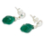 Chalcedony dangle earring, 'From Chiang Mai with Love' - Green Chalcedony Briolette Earrings with Sterling Silver
