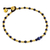 Lapis lazuli anklet, 'Cheerful Walk' - Single Strand Brass Bead Anklet with Lapis Lazuli (image 2a) thumbail