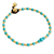 Calcite anklet, 'Cheerful Walk' - Blue Calcite and Brass Single Strand Anklet thumbail
