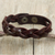 Men's braided leather bracelet, 'Cordovan Rope' - Artisan Crafted Braided Leather Wristband Bracelet for Men (image 2) thumbail