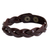 Men's braided leather bracelet, 'Cordovan Rope' - Artisan Crafted Braided Leather Wristband Bracelet for Men thumbail