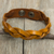 Men's braided leather bracelet, 'Honey Rope' - Men's Jewelry Braided Leather Wristband Bracelet (image 2) thumbail