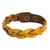 Men's braided leather bracelet, 'Honey Rope' - Men's Jewelry Braided Leather Wristband Bracelet thumbail