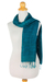 Silk scarf, 'Appealingly Teal' - Blue-Green Raw Silk Scarf Handmade in Thailand (image 2c) thumbail